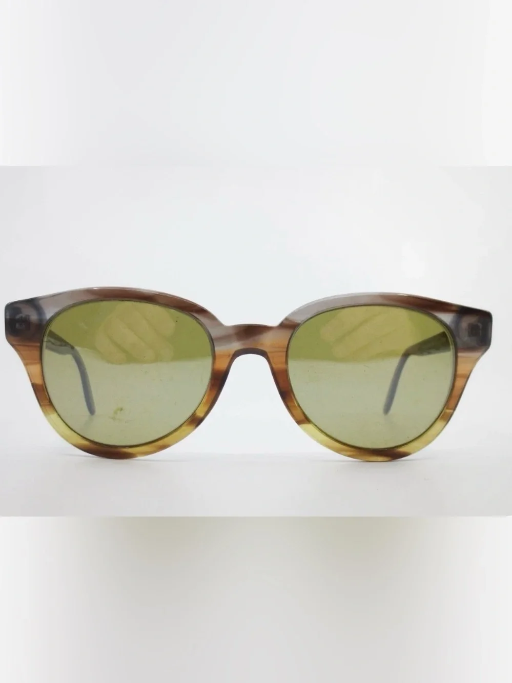 Kirkland Brown Gradient Round Sunglasses Gray Brown Fade 51/20 Made in Italy